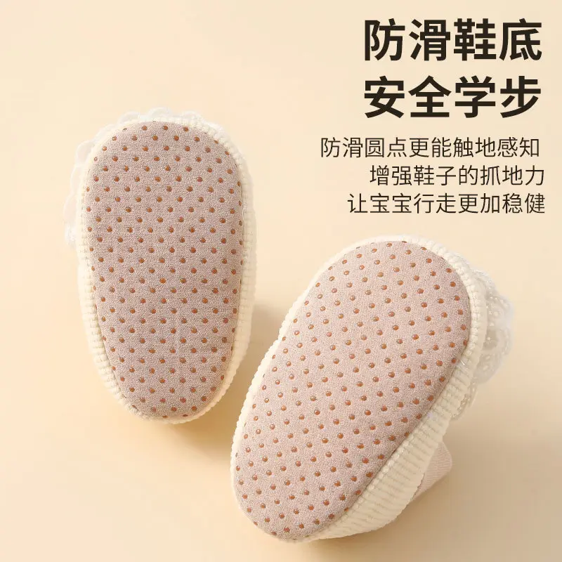 Jingqi Baby Shoes Soft-Soled Non-Slip Toddler Socks 3-12M