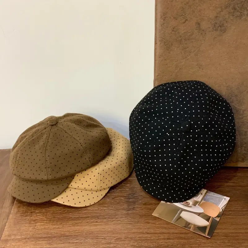 Baby's Polka Dot Octagonal Cap for Women 2025 — feature 17