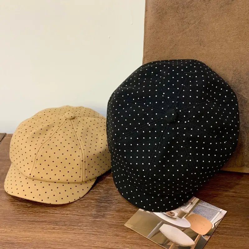 Baby's Polka Dot Octagonal Cap for Women 2025 — feature 6