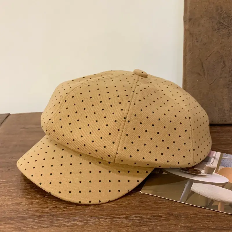 Baby's Polka Dot Octagonal Cap for Women 2025 - Image 2