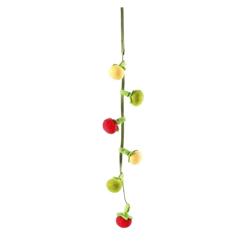 Tomato Cat Teaser Stick, Bite-Resistant Cat Toy, Self-Pleasure and Boredom Relief Artifact with Bell, Cat Toy, Cat Supplies