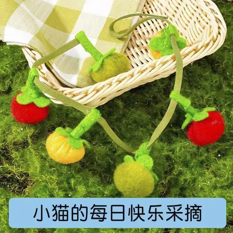 Tomato Cat Teaser Stick, Bite-Resistant Cat Toy, Self-Pleasure and Boredom Relief Artifact with Bell, Cat Toy, Cat Supplies — feature 4