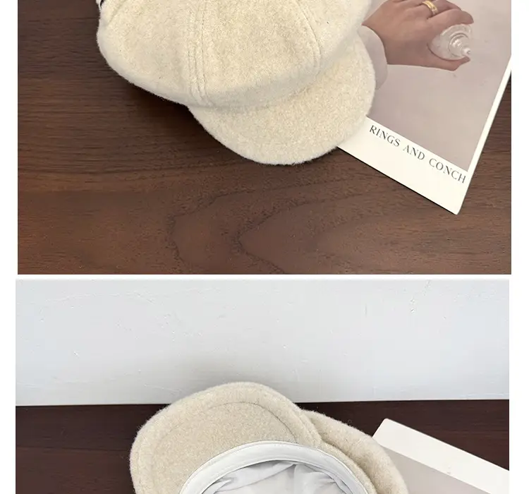 Cat Ear Beret for Women Thick Duckbill Cap — feature 10