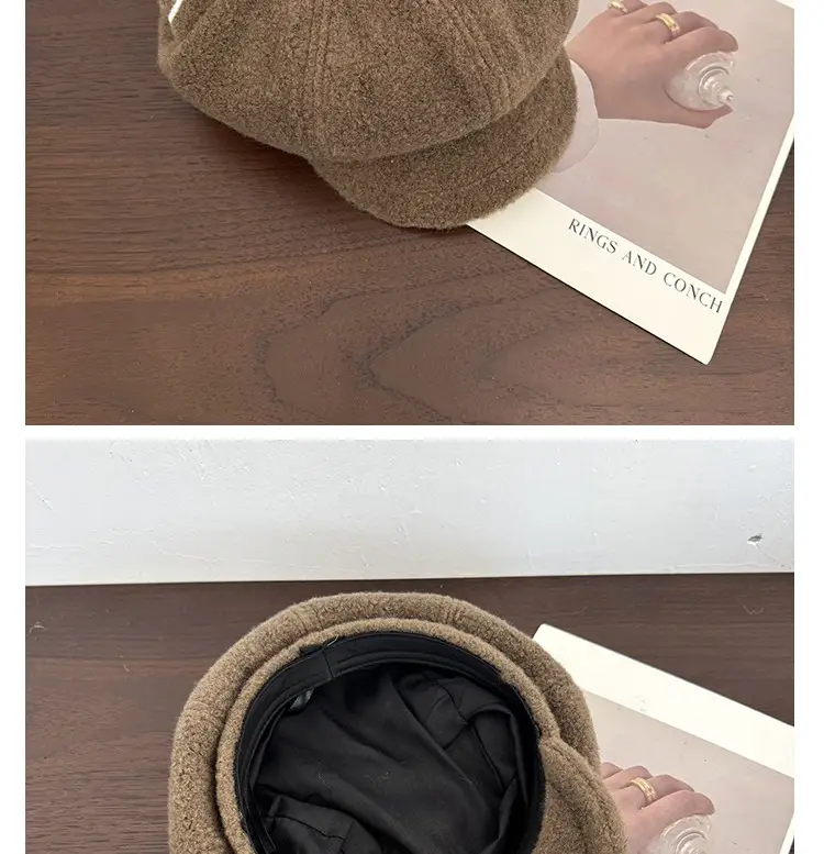 Cat Ear Beret for Women Thick Duckbill Cap — feature 12