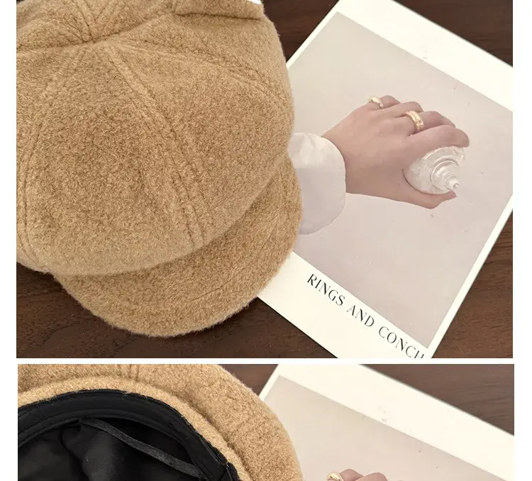 Cat Ear Beret for Women Thick Duckbill Cap — feature 5