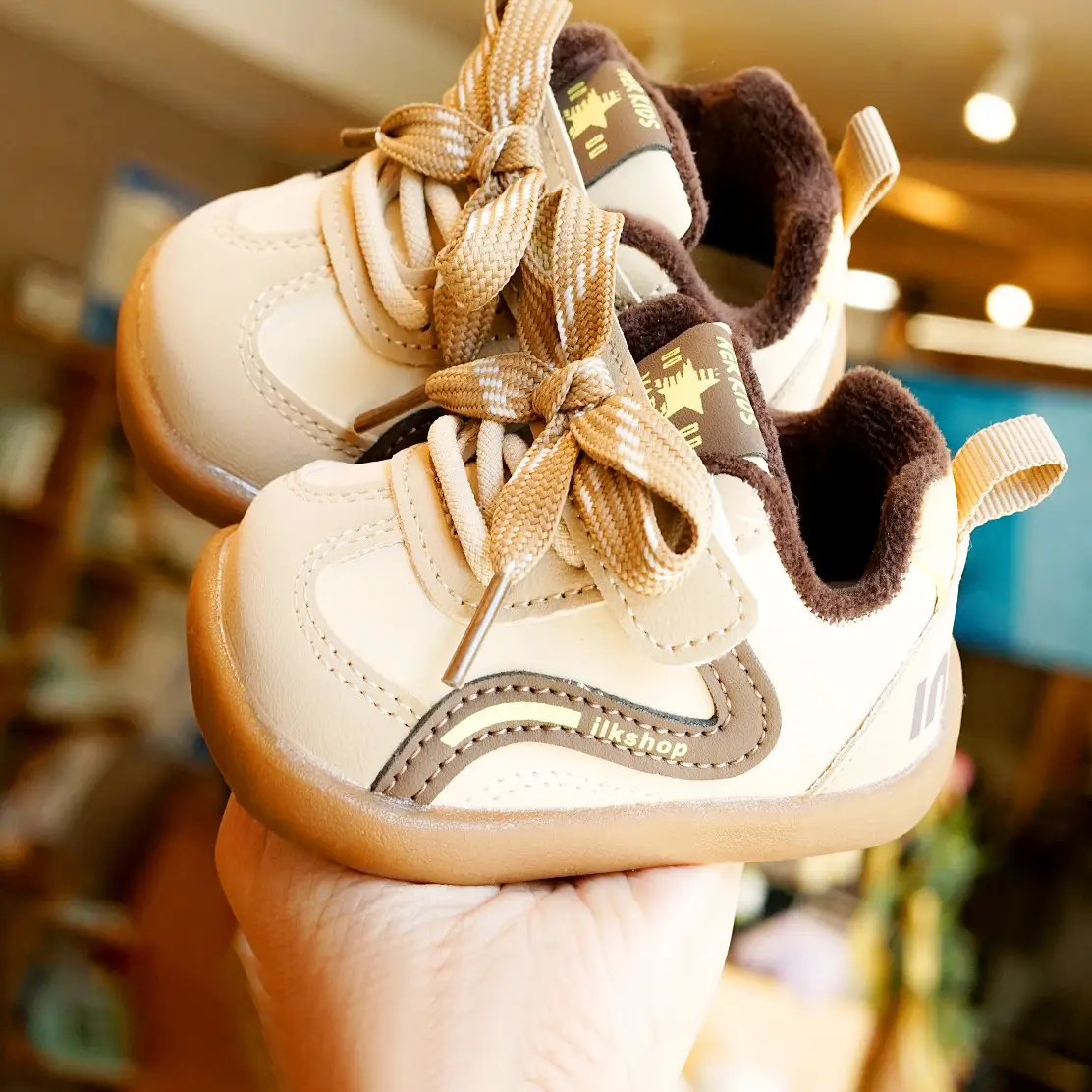 Toddler Winter Fleece Lined Beginner Shoes 1-2Y