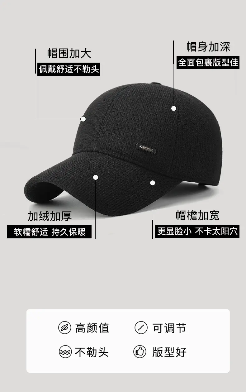Winter Fleece Cap with Heat & Ear Protection for Men Women Elderly — feature 3