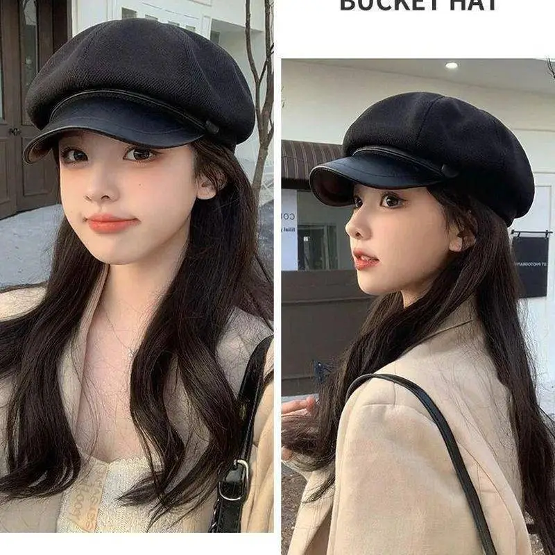 Black Duckbill Octagonal Hat for Women 2025 - Image 10