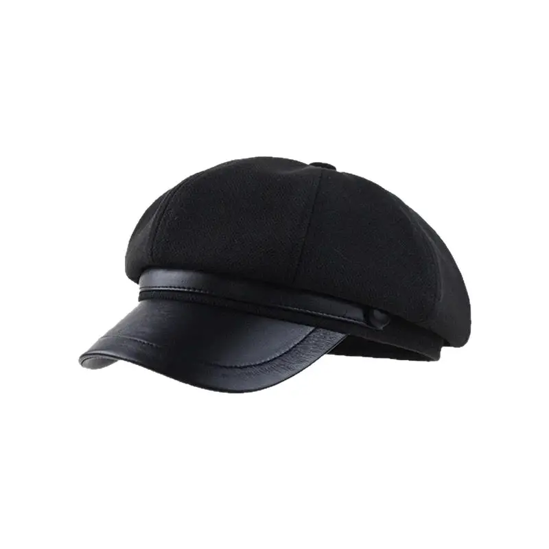 Black Duckbill Octagonal Hat for Women 2025 - Image 12