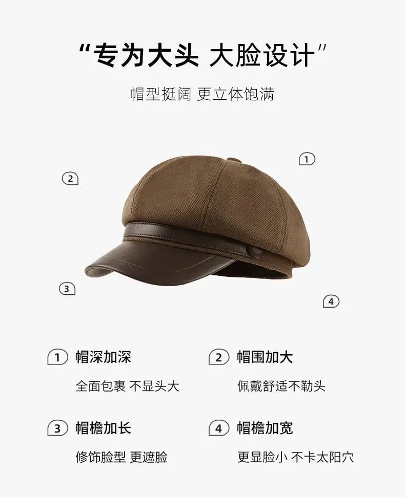 Black Duckbill Octagonal Hat for Women 2025 — feature 7