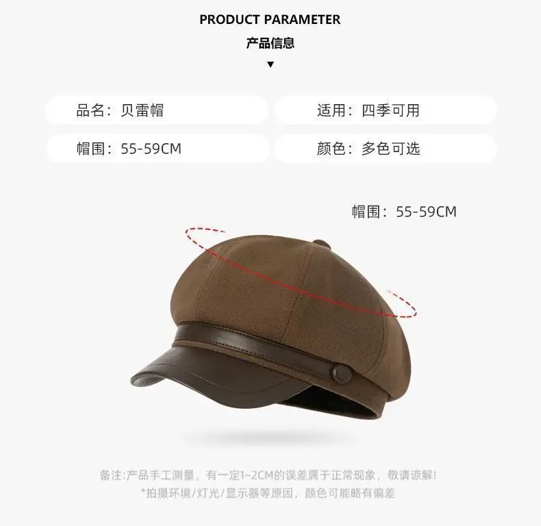 Black Duckbill Octagonal Hat for Women 2025 — feature 8