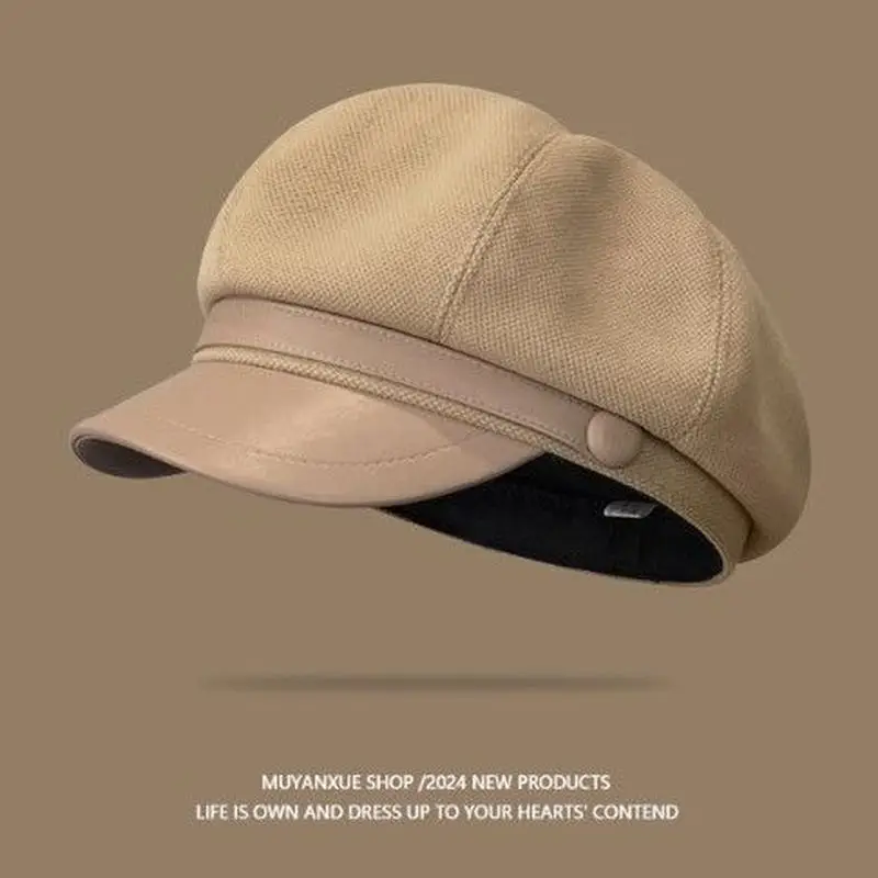 Black Duckbill Octagonal Hat for Women 2025 - Image 3