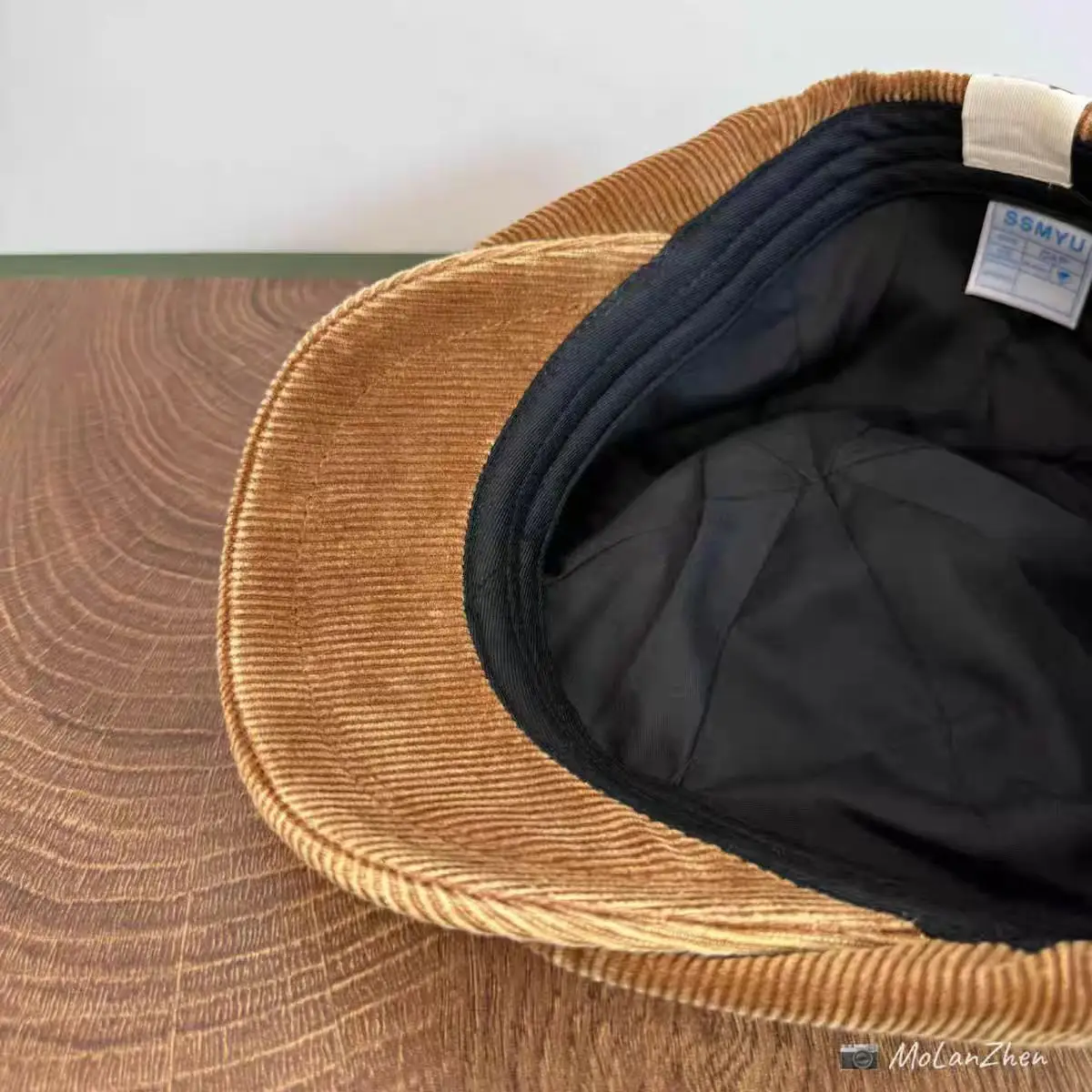 Japanese Retro Corduroy Women's Cap Brown — feature 13