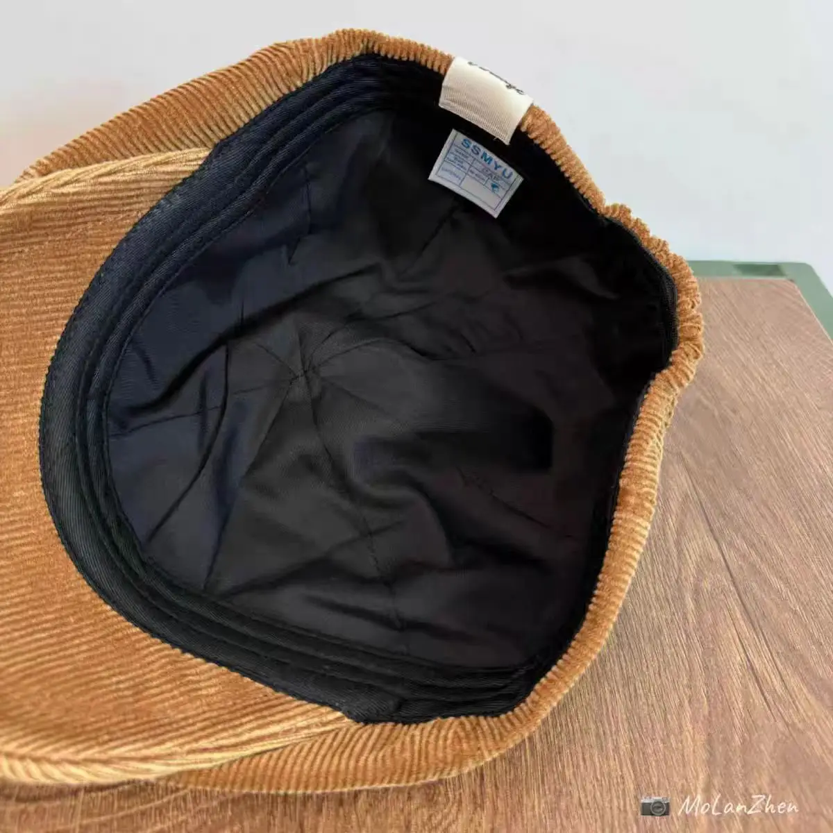 Japanese Retro Corduroy Women's Cap Brown — feature 14