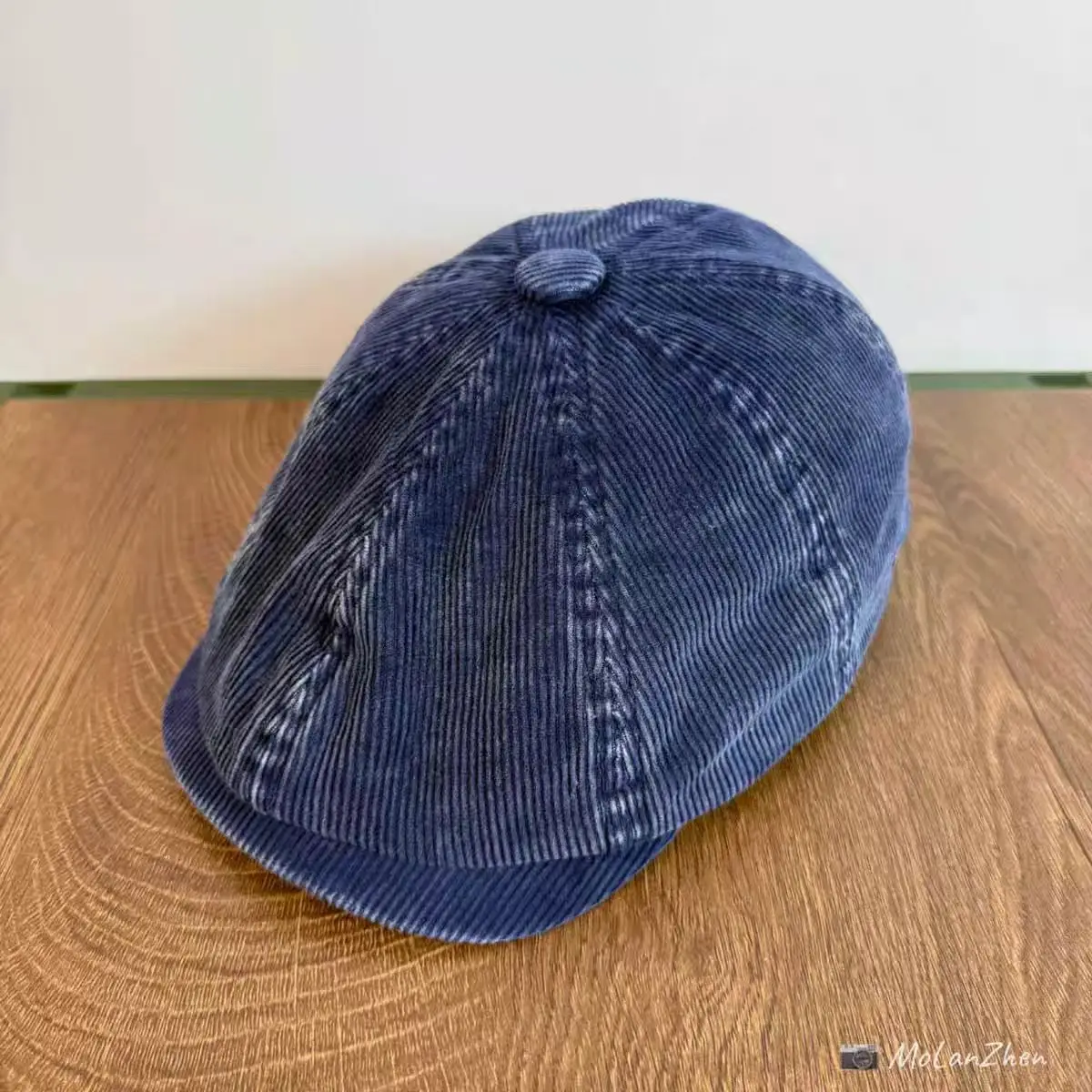 Japanese Retro Corduroy Women's Cap Brown — feature 5