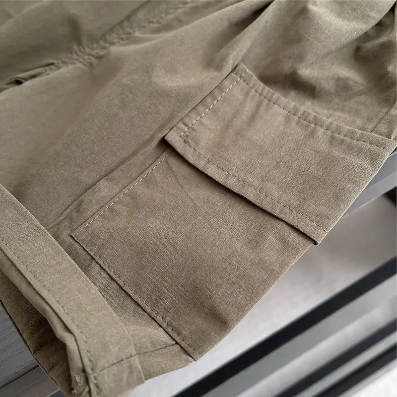 Boys Striped Shorts T-Shirt Set Brown White Kids Casual — feature 15
