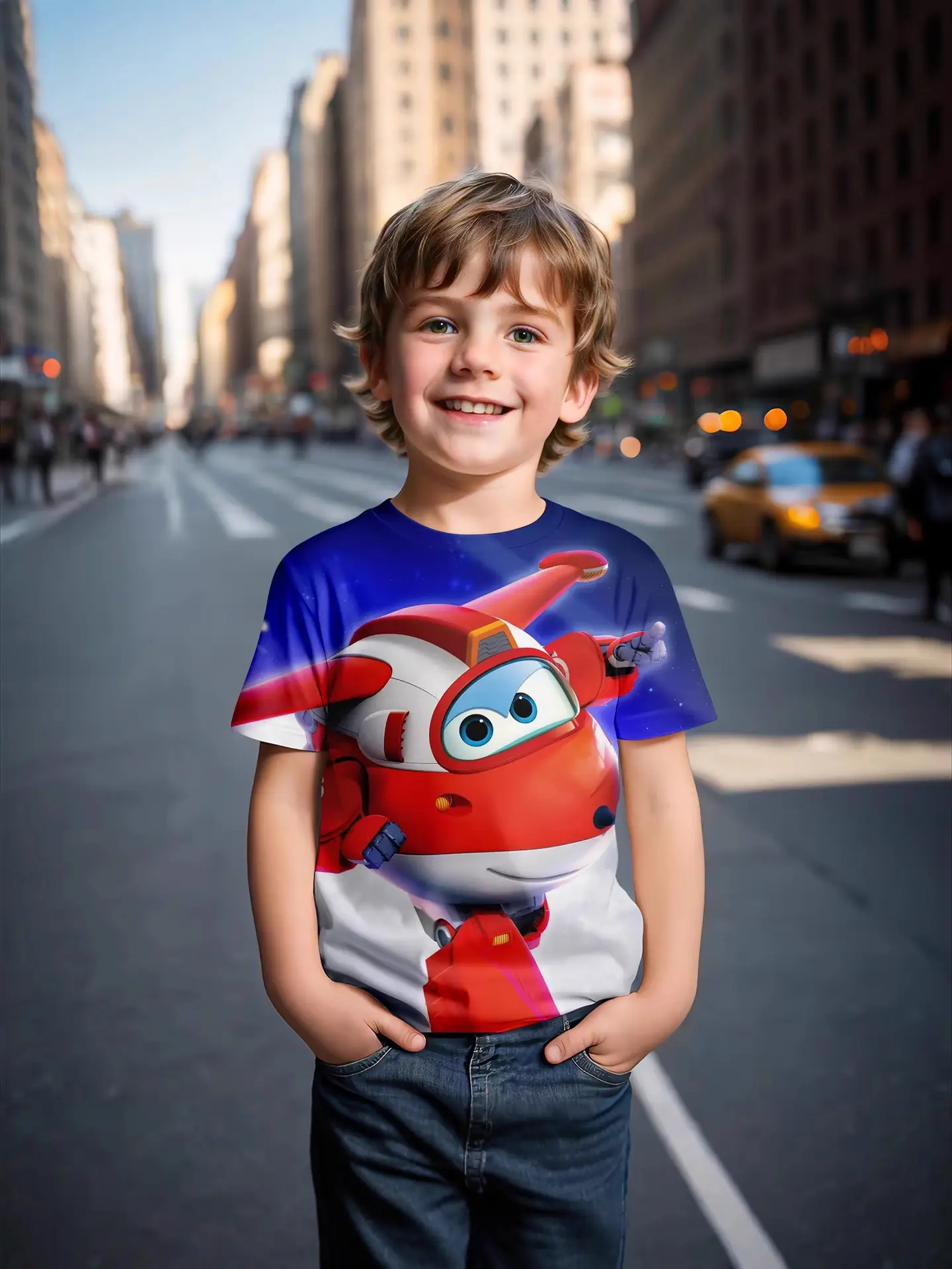 3D Printed Anime T-Shirt for Boys Girls Short Sleeve Family Wear