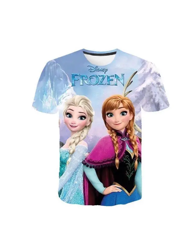 3D Printed Anime T-Shirt for Boys Girls Short Sleeve Family Wear