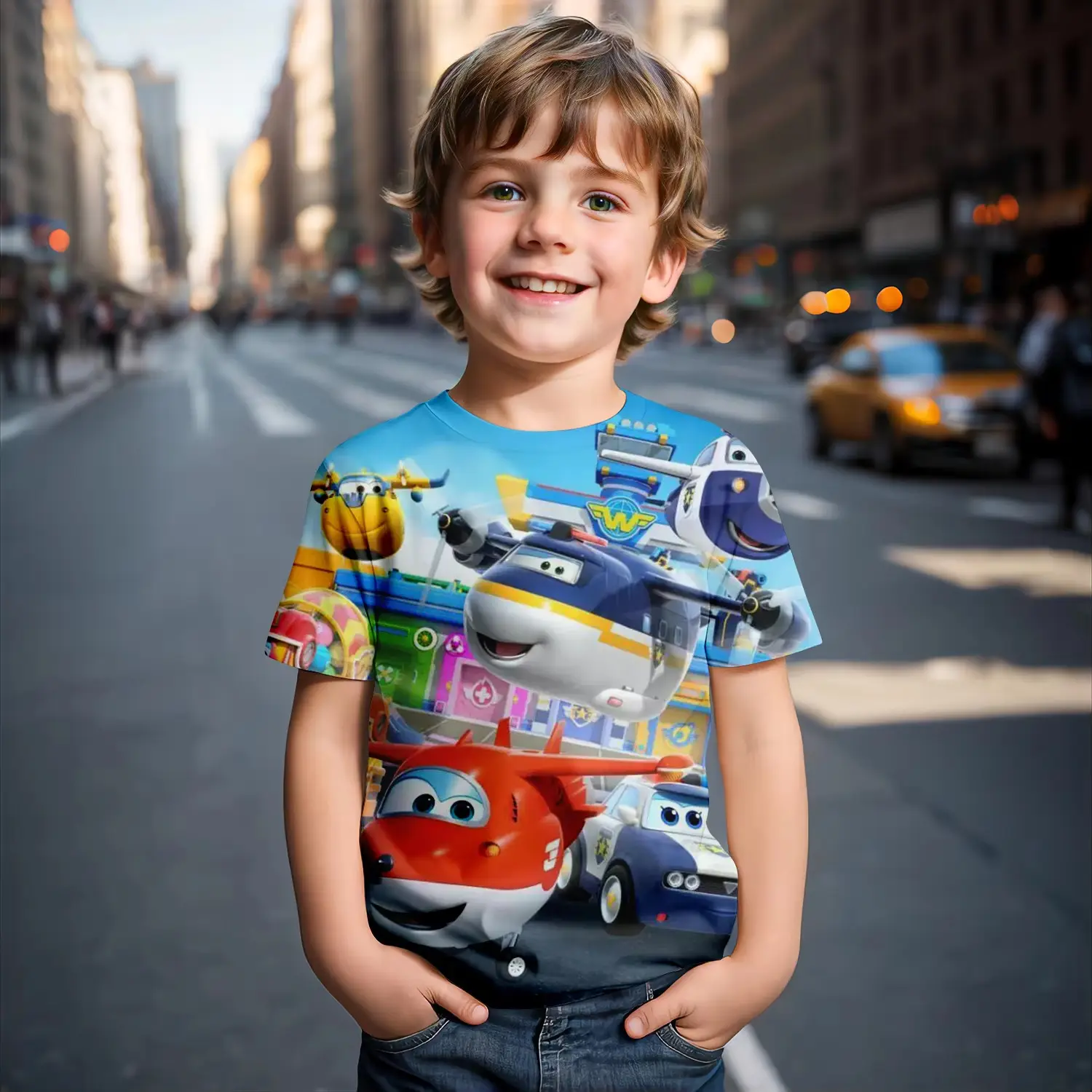 3D Printed Anime T-Shirt for Boys Girls Short Sleeve Family Wear