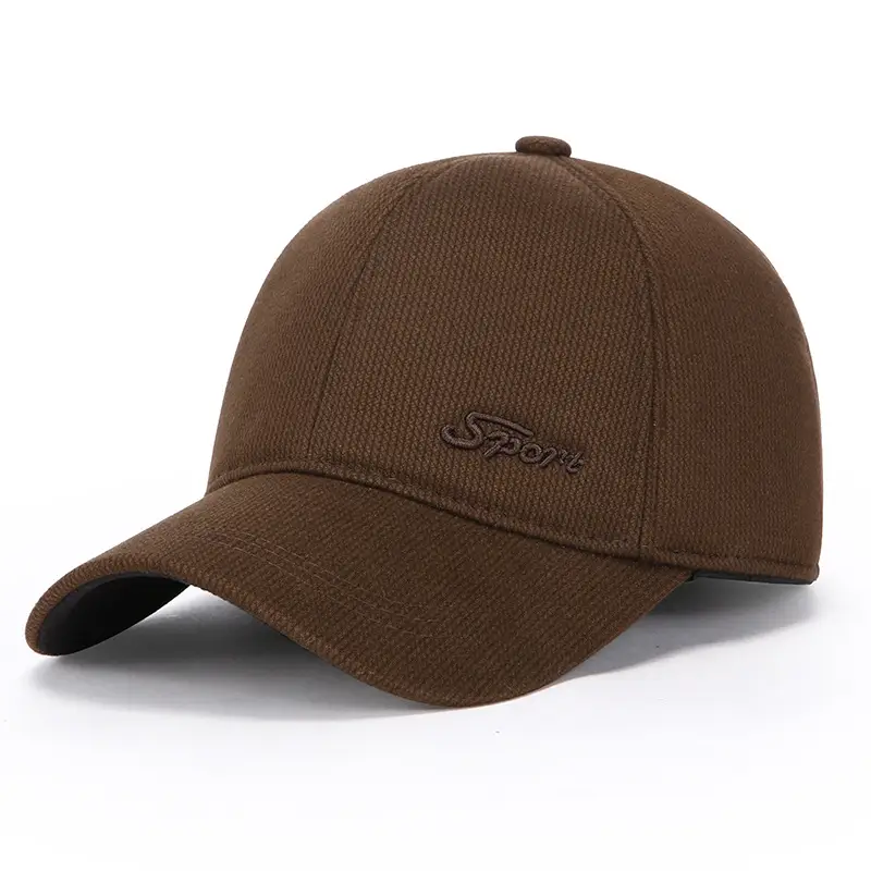 Black Duckbill Cap for Men Winter Warm Fleece Lined - Image 4