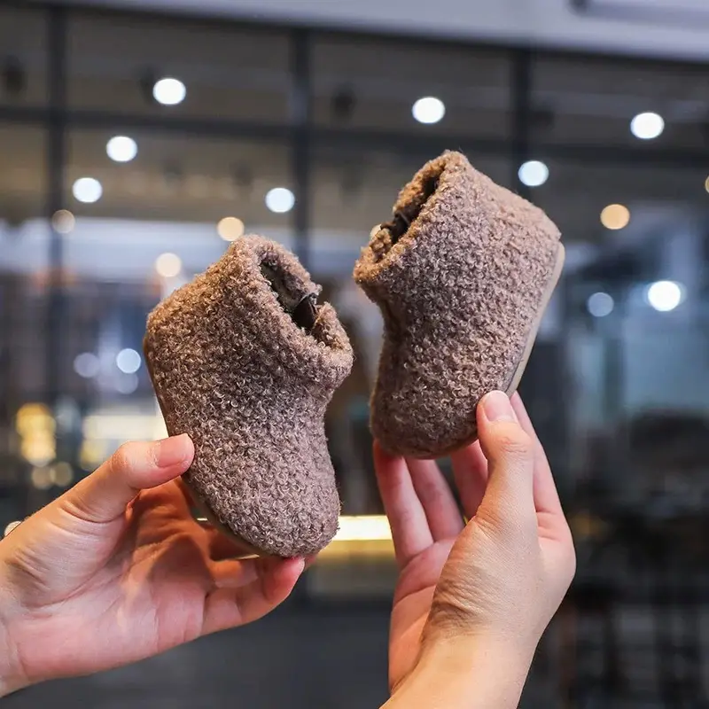 Winter Baby Girl Boots, Furry Shoes, Baby Soft-Soled Shoes, Toddler Shoes, Velvet Cotton Shoes, Princess Shoes, Girls' Short Boots - Image 5