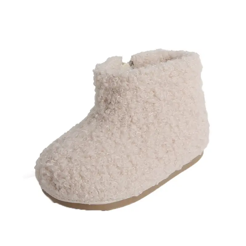 Winter Baby Girl Boots, Furry Shoes, Baby Soft-Soled Shoes, Toddler Shoes, Velvet Cotton Shoes, Princess Shoes, Girls' Short Boots - Image 7