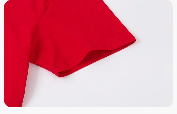 Red Round Neck Kids T-Shirt New Chinese Style — feature 27