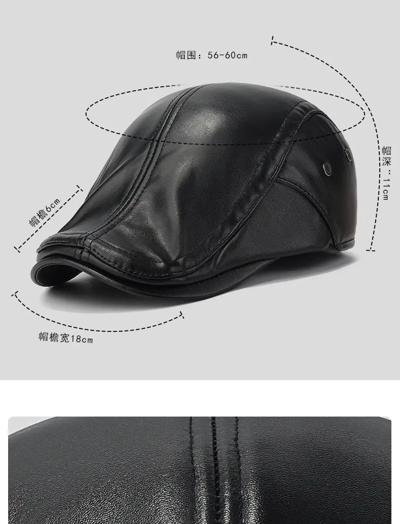 Winter PU Leather Ear & Cap Hat for Men Women — feature 5