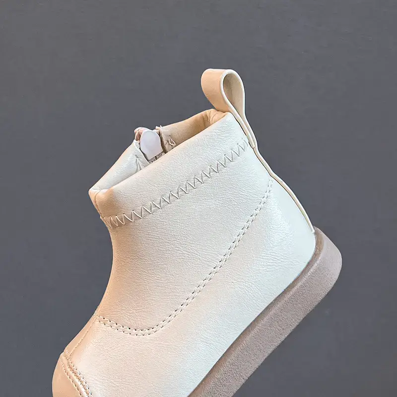 Black Leather Toddler Boots for Girls One-Year-Old — feature 12