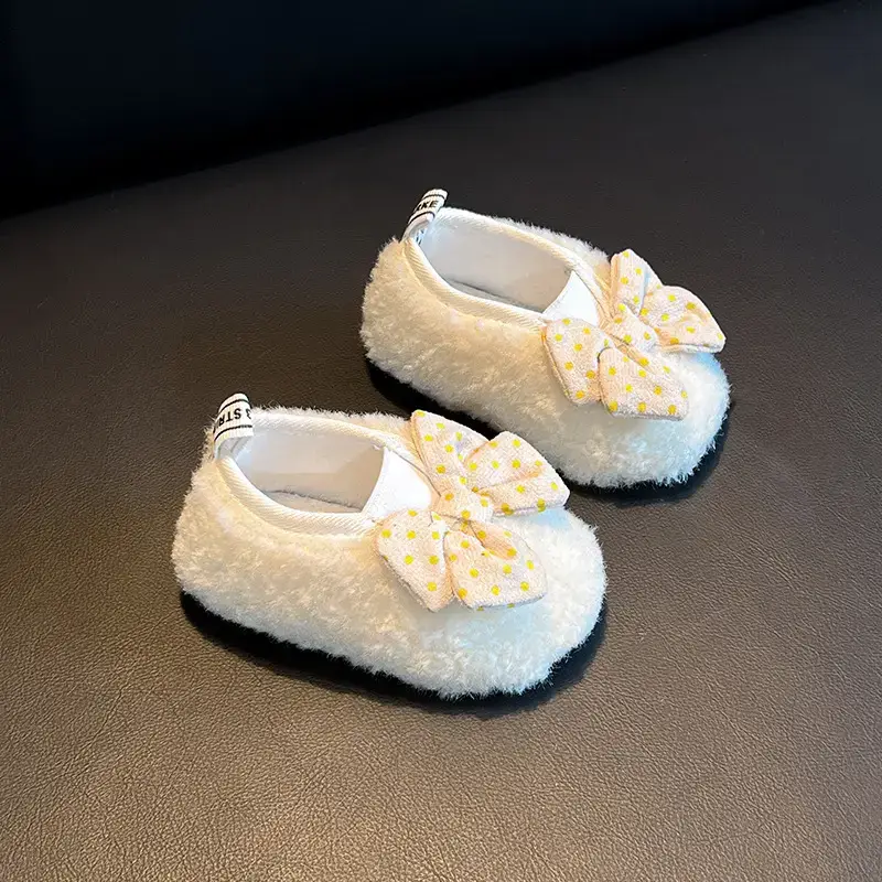 Baby Furry Bow Shoes for Girls 1-3Yr Fleece Lined — feature 10