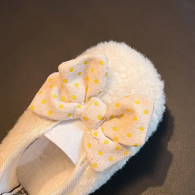 Baby Furry Bow Shoes for Girls 1-3Yr Fleece Lined — feature 12