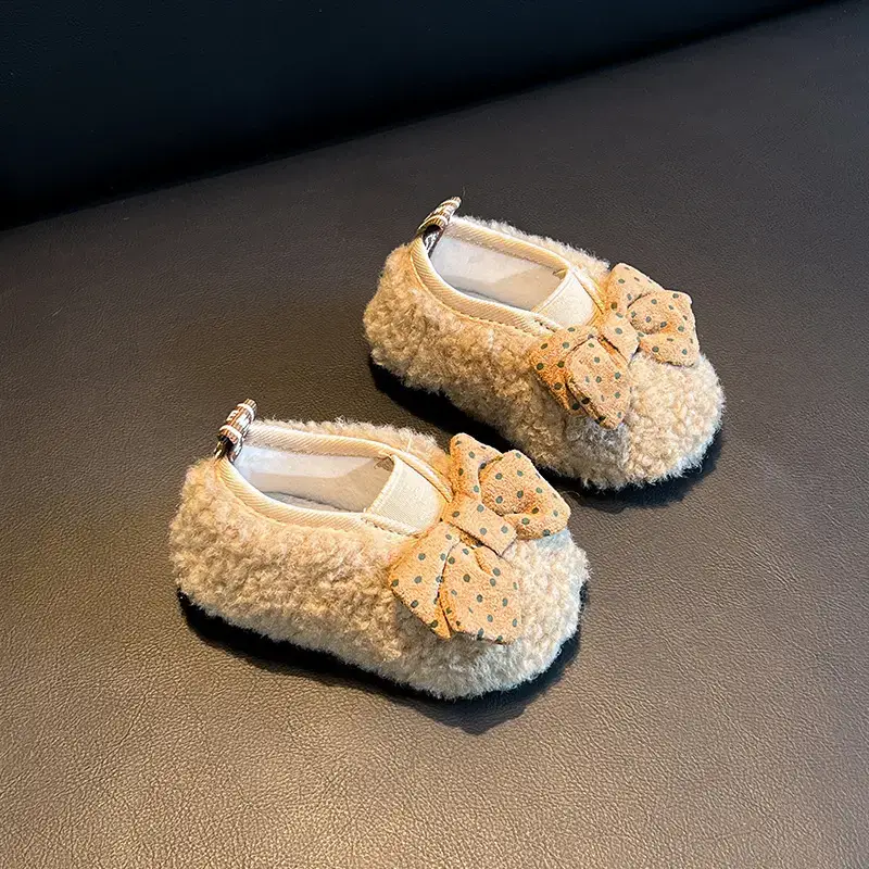 Baby Furry Bow Shoes for Girls 1-3Yr Fleece Lined — feature 6