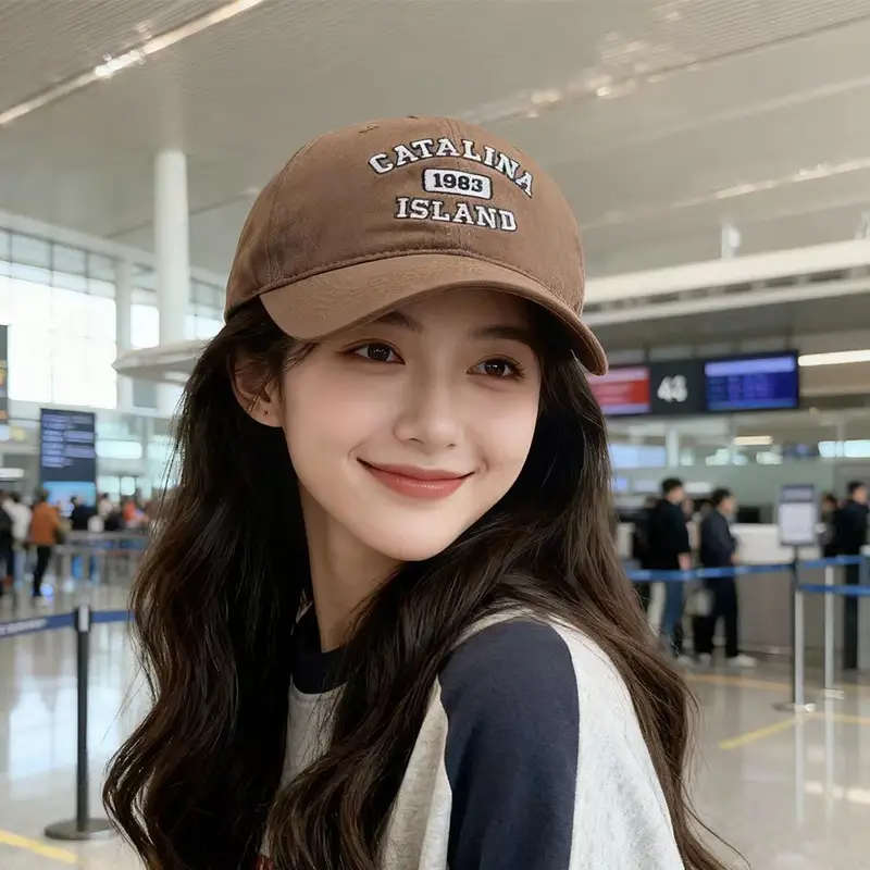 Women Letter Embroidered Baseball Cap All Season Sun Hat - Image 7