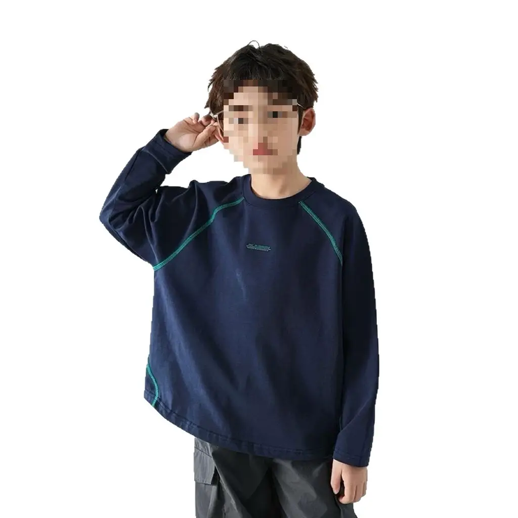 Boys Long Sleeve T-Shirt Grey 2025 Korean Style - Image 8