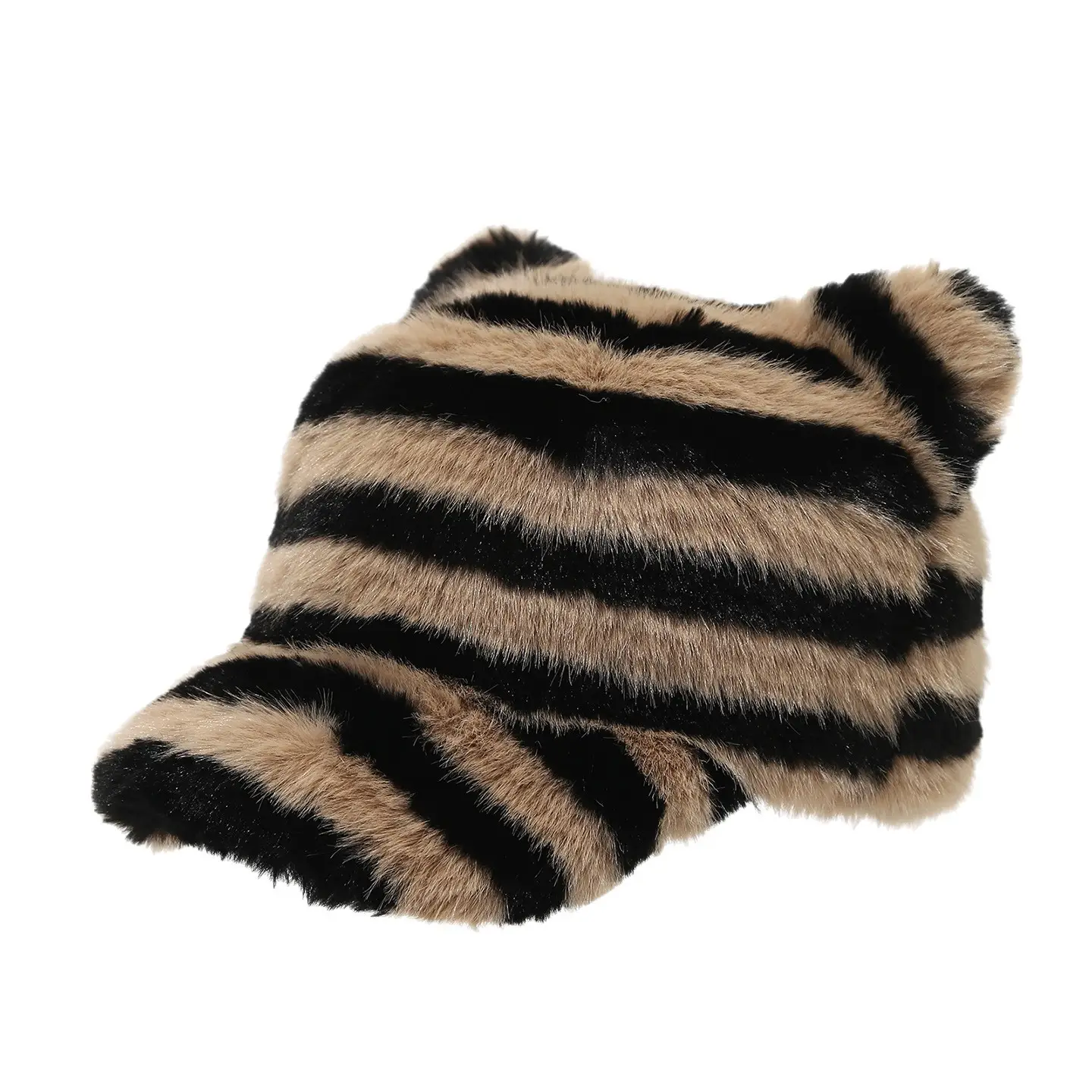 Japanese Cat Ear Plush Zebra Hat Warm Sunshade - Image 8