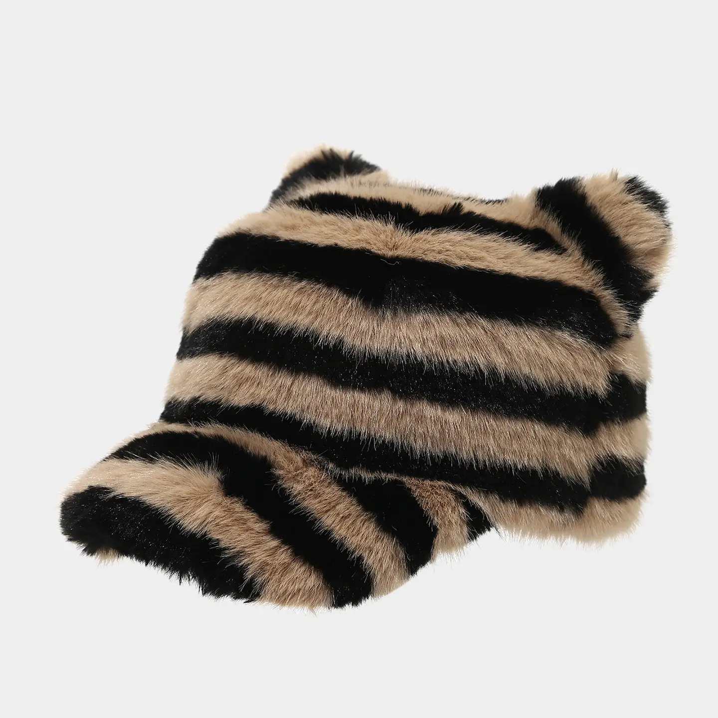 Japanese Cat Ear Plush Zebra Hat Warm Sunshade — feature 8