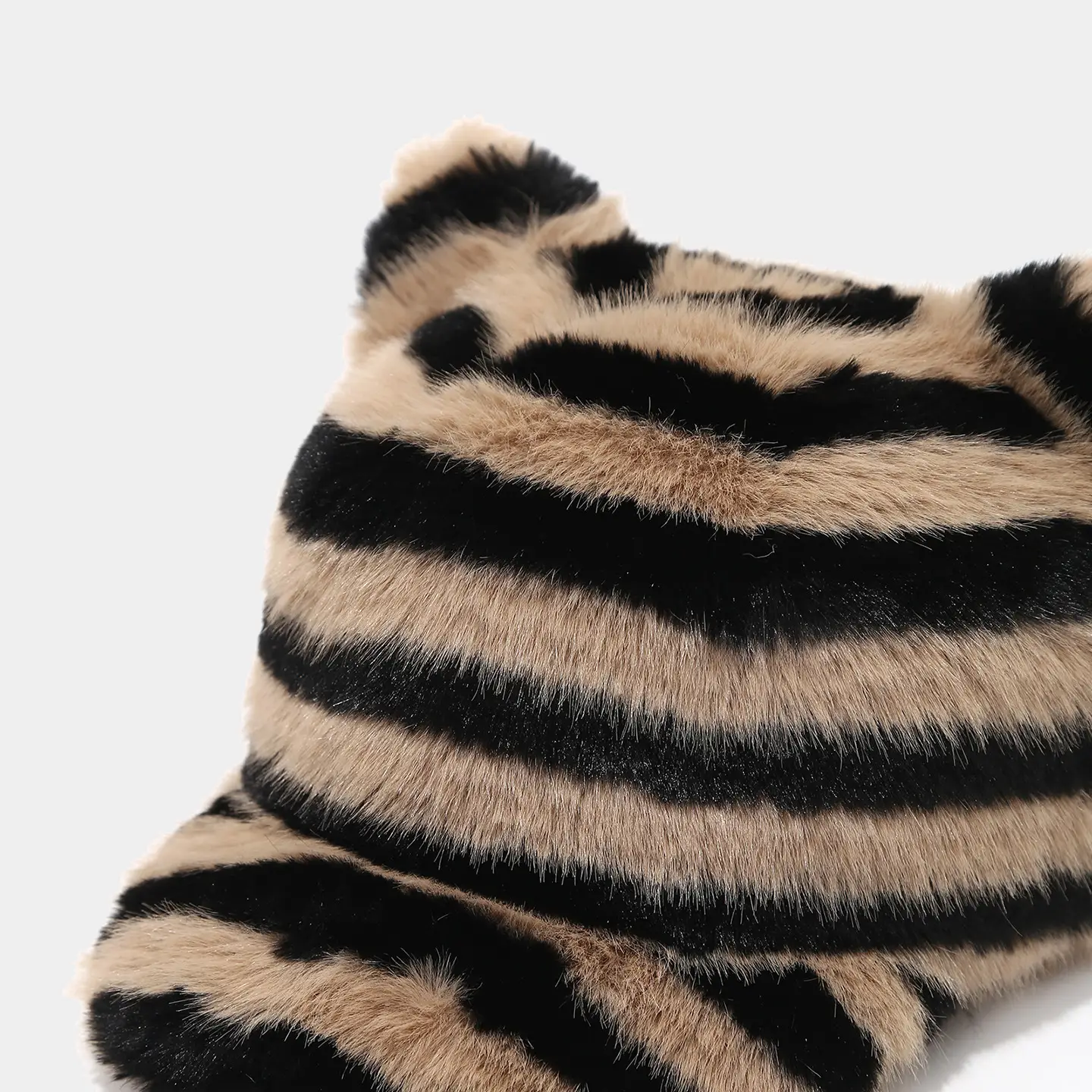 Japanese Cat Ear Plush Zebra Hat Warm Sunshade — feature 9