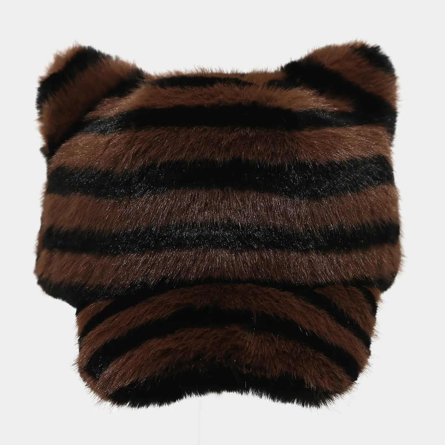 Japanese Cat Ear Plush Zebra Hat Warm Sunshade - Image 4