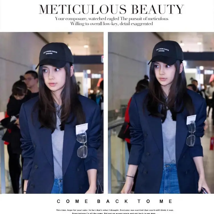 Black Baseball Cap with Adjustable Strap - Image 5