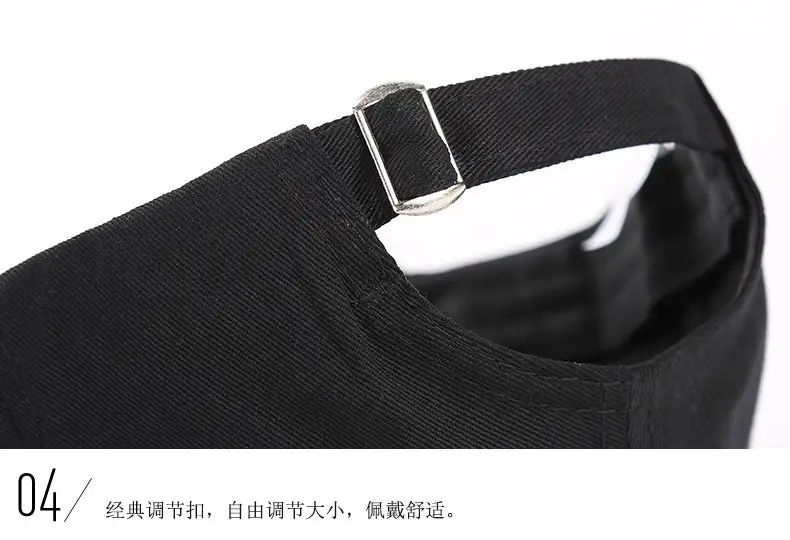 Black Baseball Cap with Adjustable Strap — feature 7