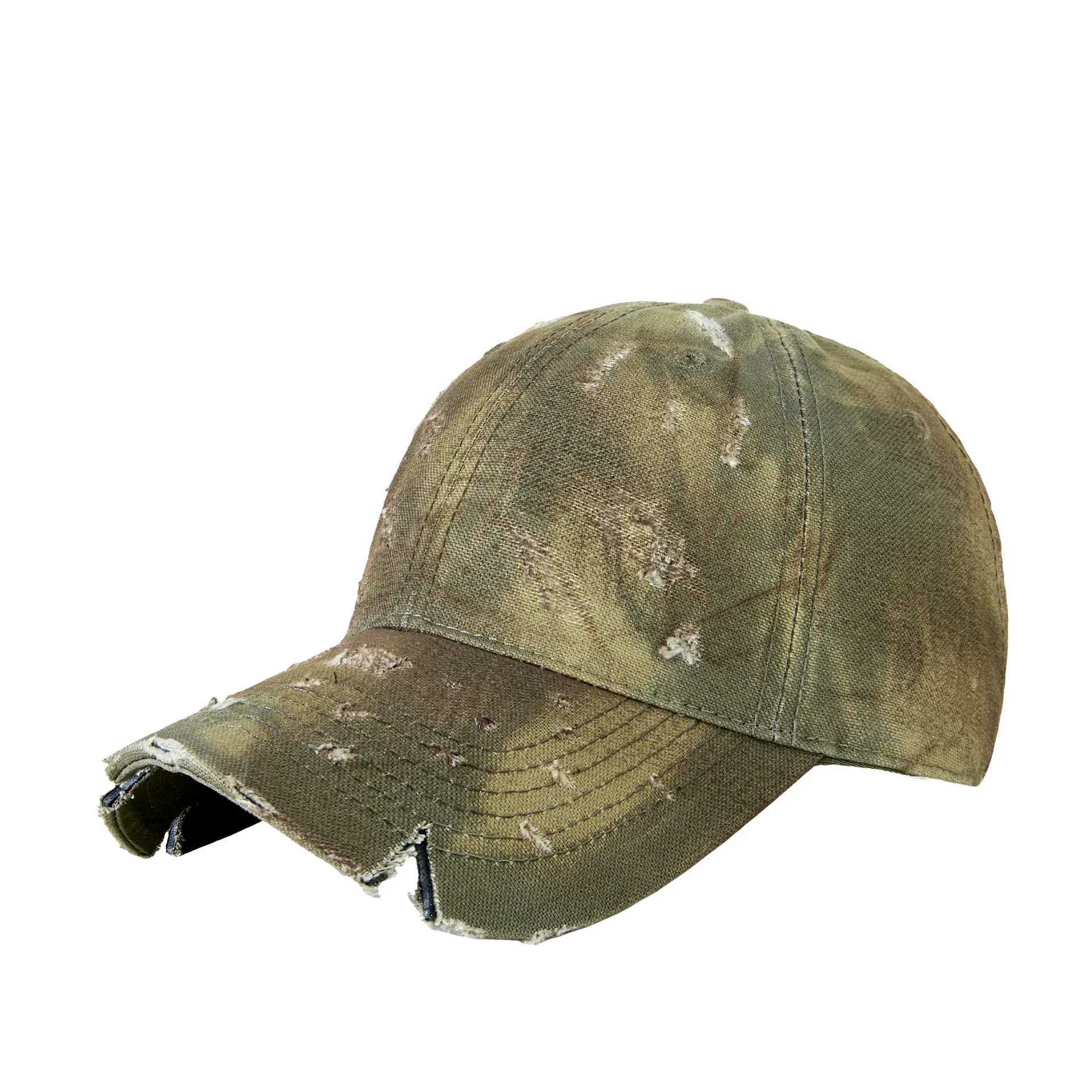 Men Notched Tie-Dye Cap Autumn Winter Sun Hat - Image 11