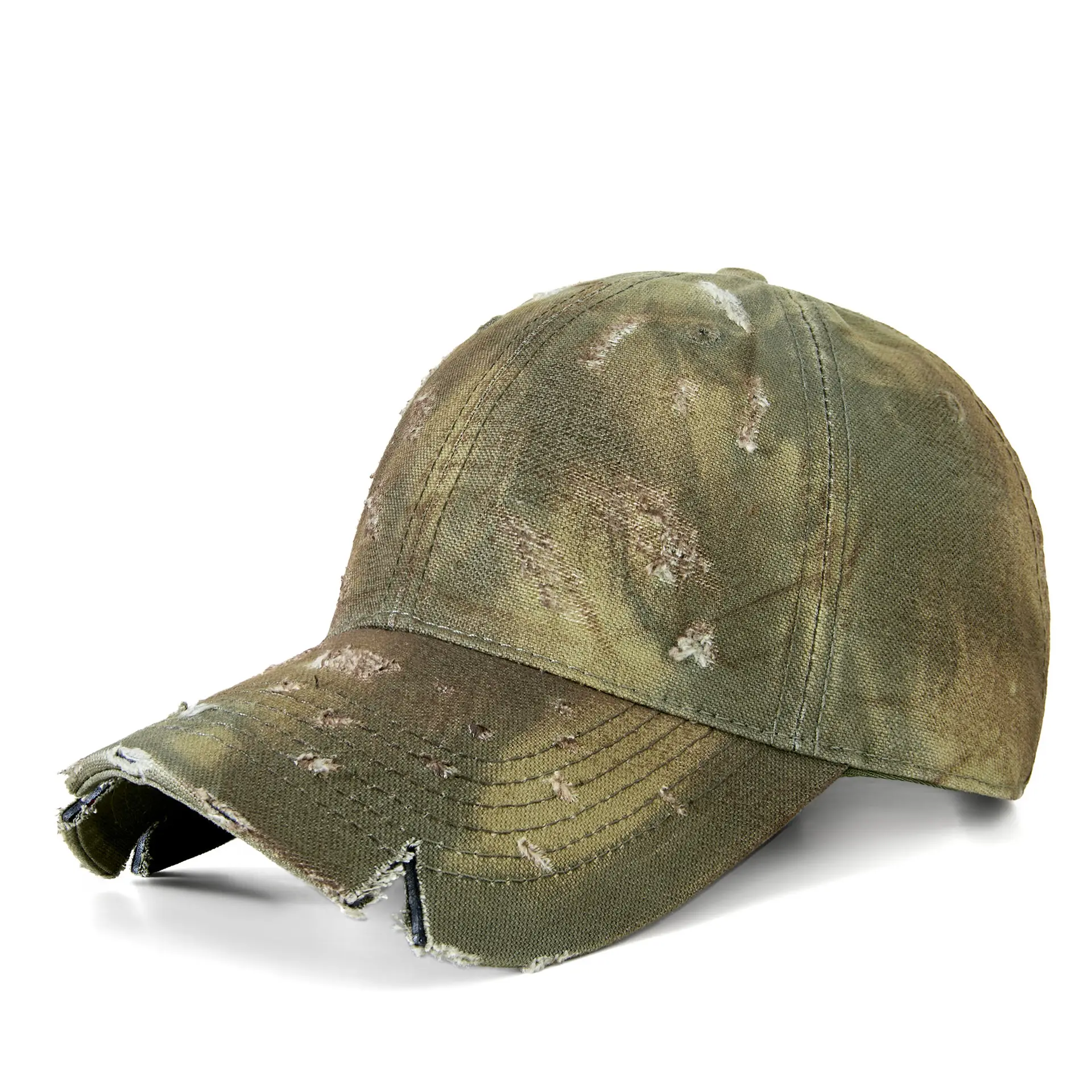 Men Notched Tie-Dye Cap Autumn Winter Sun Hat - Image 3