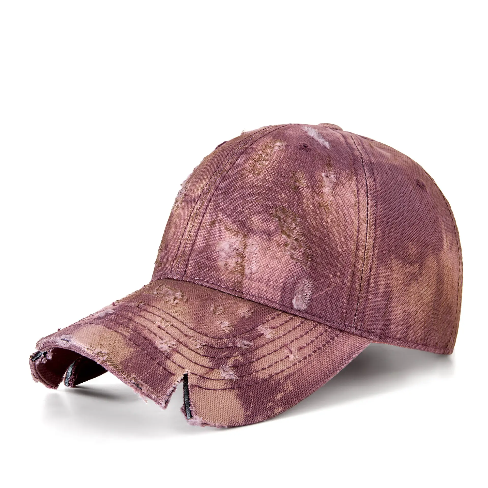 Men Notched Tie-Dye Cap Autumn Winter Sun Hat - Image 4