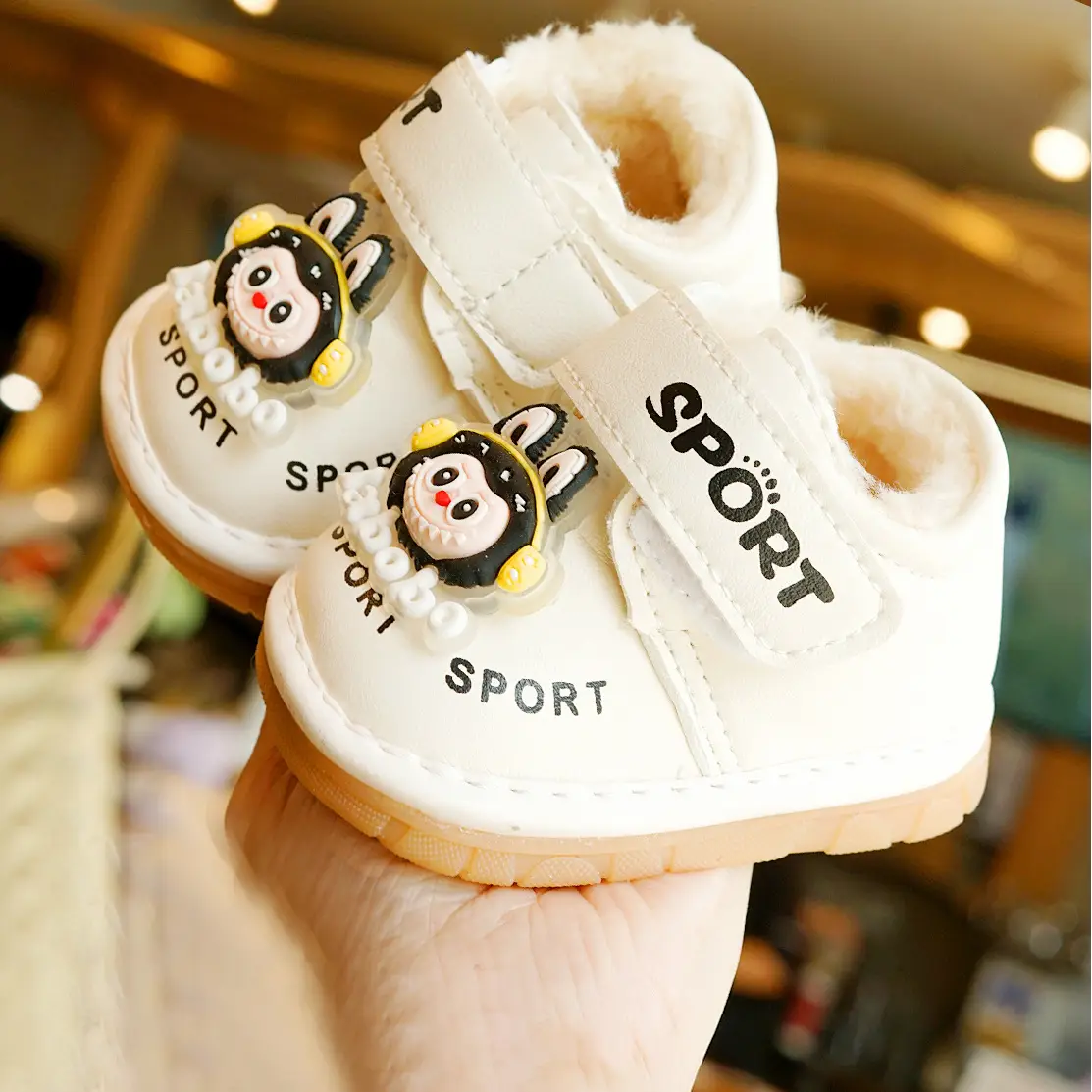 Toddler Winter Fleece Baby Shoes 1-2Yr Non-Slip