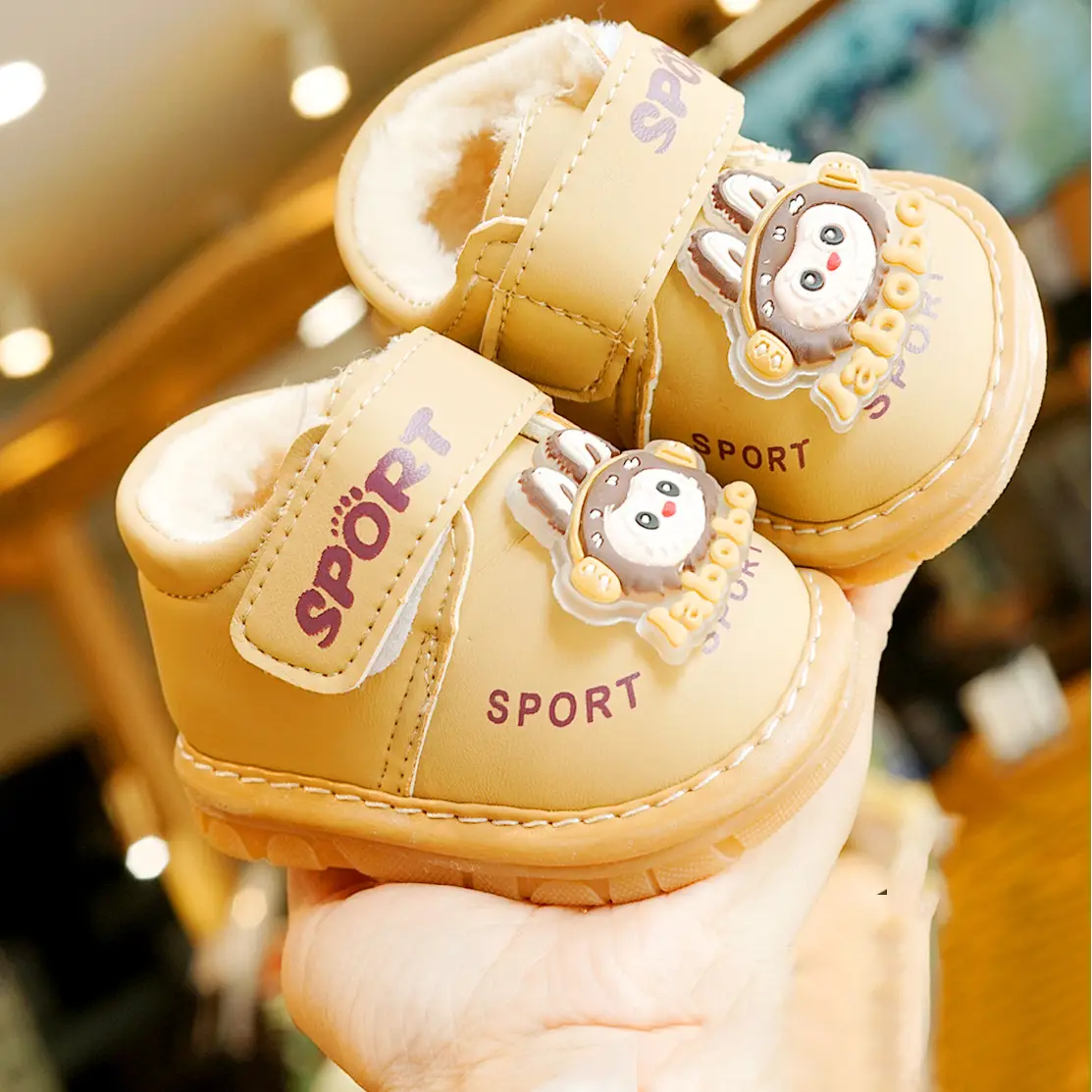 Toddler Winter Fleece Baby Shoes 1-2Yr Non-Slip