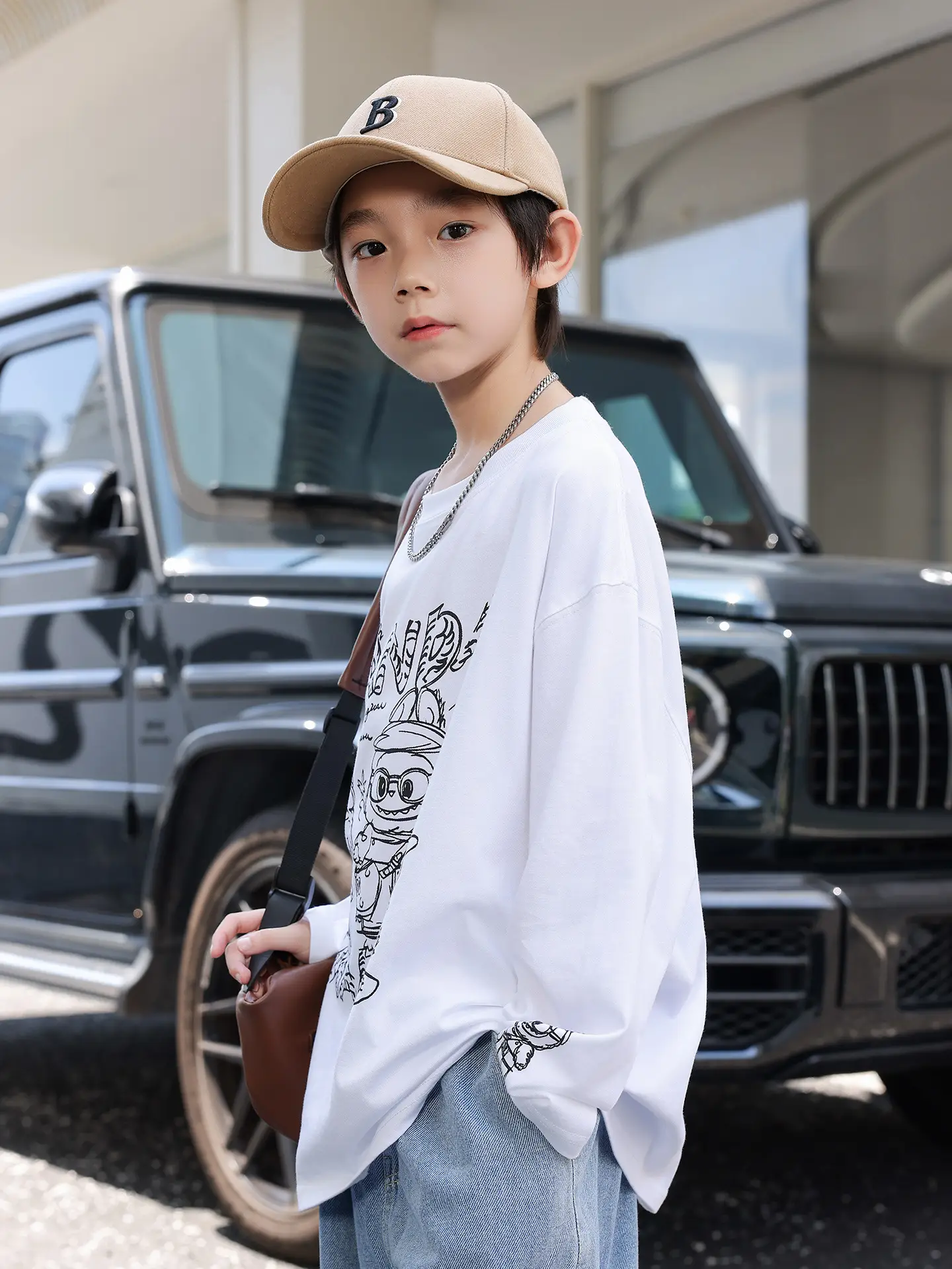Panda Yuanyuan 2025 Boys Long Sleeve T-Shirt Cartoon Print