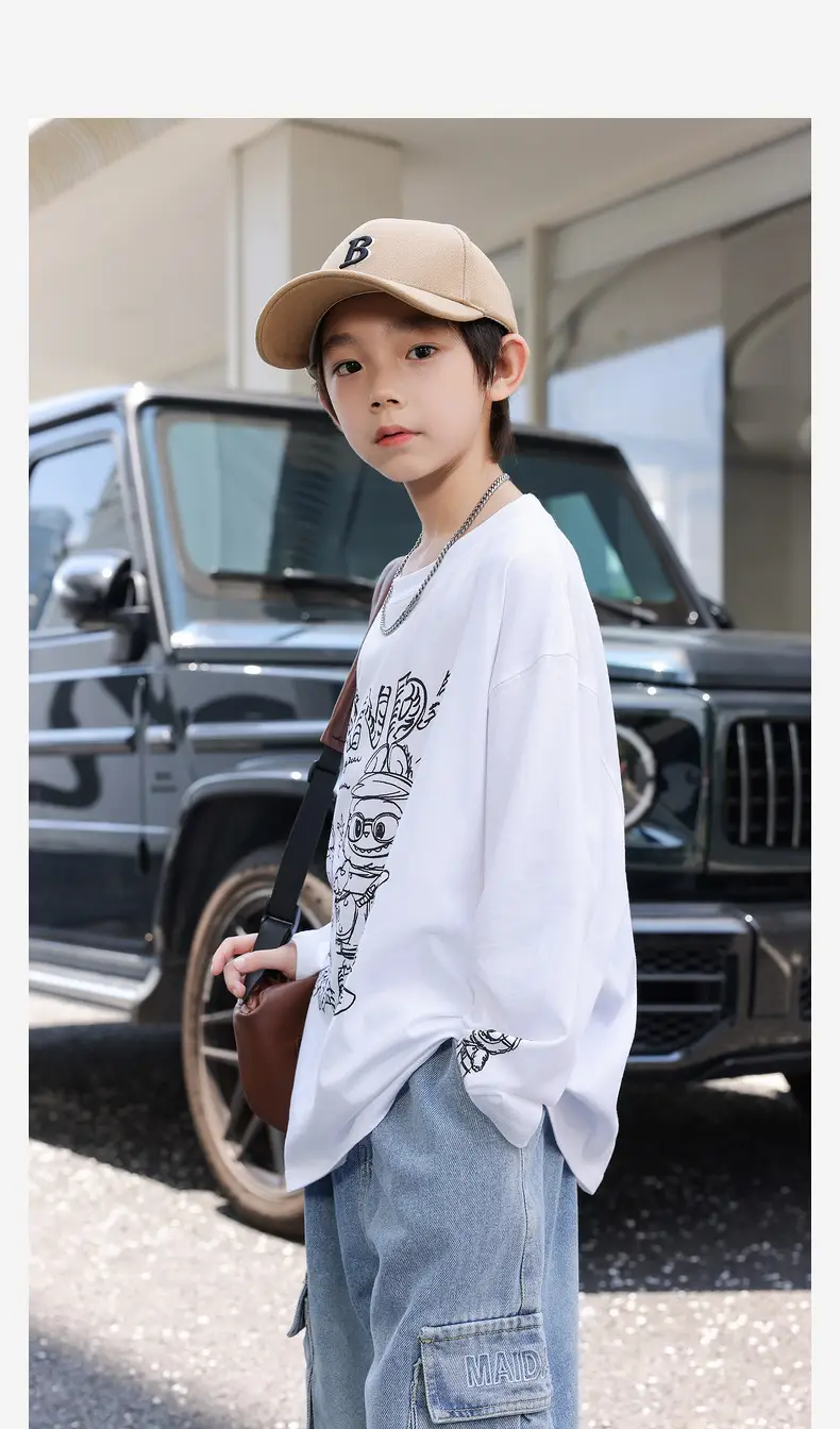 Panda Yuanyuan 2025 Boys Long Sleeve T-Shirt Cartoon Print — feature 19