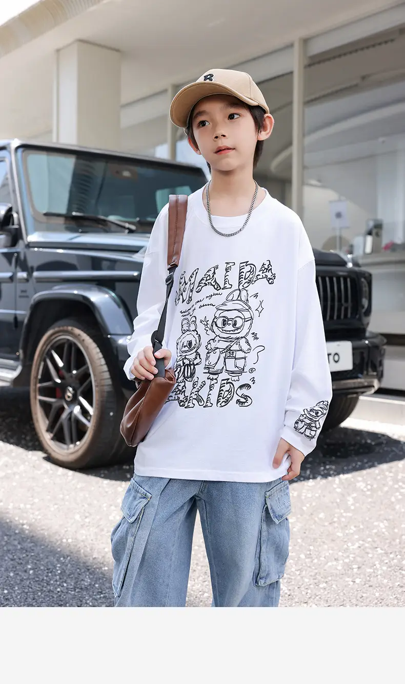 Panda Yuanyuan 2025 Boys Long Sleeve T-Shirt Cartoon Print — feature 27