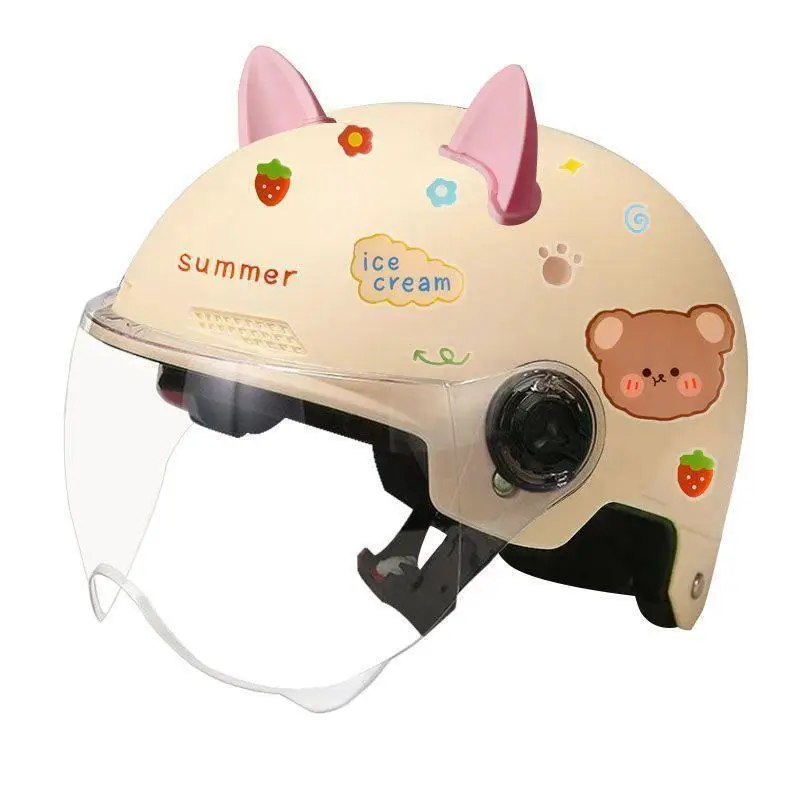 Cute 3C Certified Kids Safety Helmet with Face Protector - Image 13