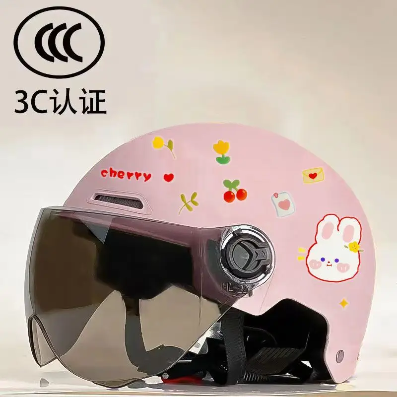 Cute 3C Certified Kids Safety Helmet with Face Protector - Image 17